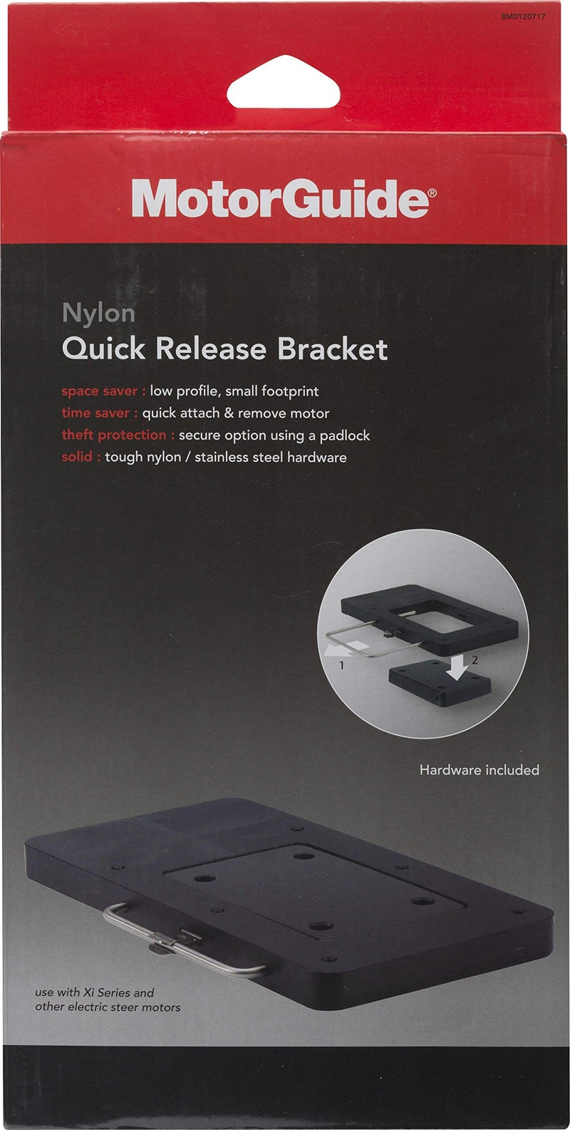 MotorGuide 8M0120717 Xi Series Quick-Release Mounting Bracket Kit for Trolling Motors â€” Composite â€” Black - Image 2